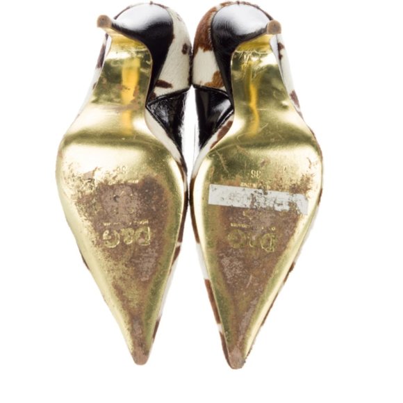 D&G Cow-Print Heels | Pointed Toe | Size 36 | Comes with Box - Picture 14 of 14